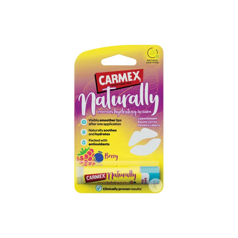 Carmex Naturally Baume à Lèvres Fruits Rouges 4,25g - Univers Pharmacie