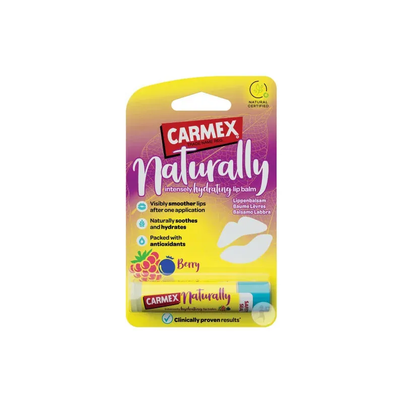 Carmex Naturally Baume à Lèvres Fruits Rouges 4,25g - Univers Pharmacie Carmex Naturally Baume à Lèvres Fruits Rouges 4,25g - Univers Pharmacie