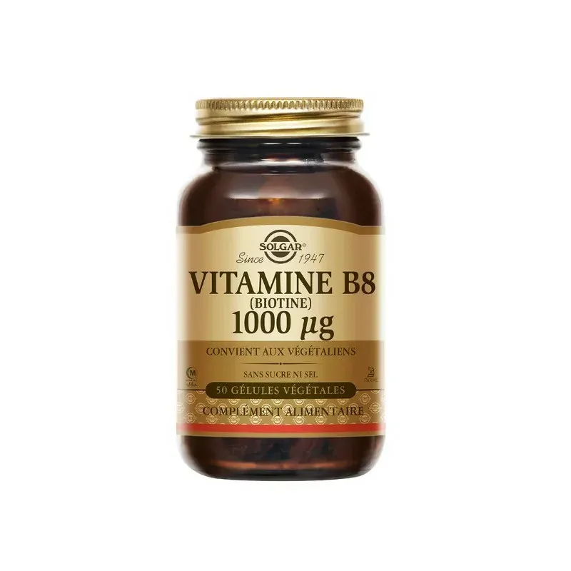 Solgar Vitamine B8 Biotine 1000µg 50 gélules - Univers Pharmacie