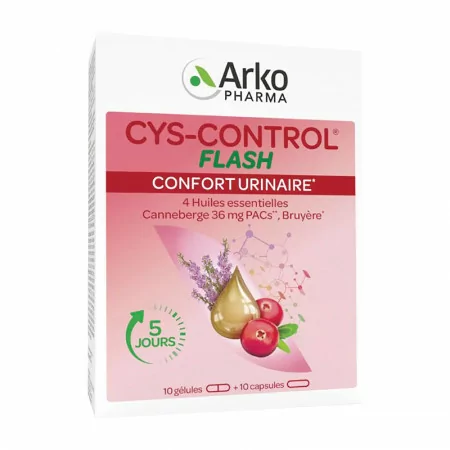 Arkopharma Cys-Control Flash Confort Urinaire 10 gélules + 10 capsules