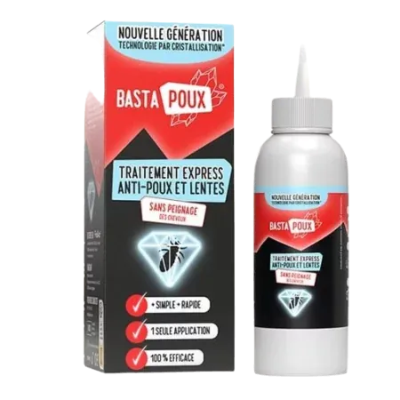 Basta Poux Traitement Express Anti-Poux et Lentes 100ml - Univers Pharmacie