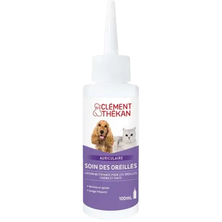 Clément Thékan Soin des Oreilles Chiens et Chats 110ml - Univers Pharmacie