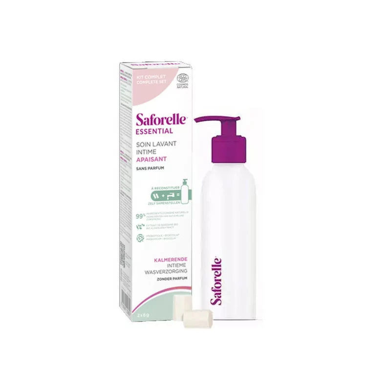 Saforelle Essential Soin Lavant Intime Apaisant Kit de Démarrage - Univers Pharmacie