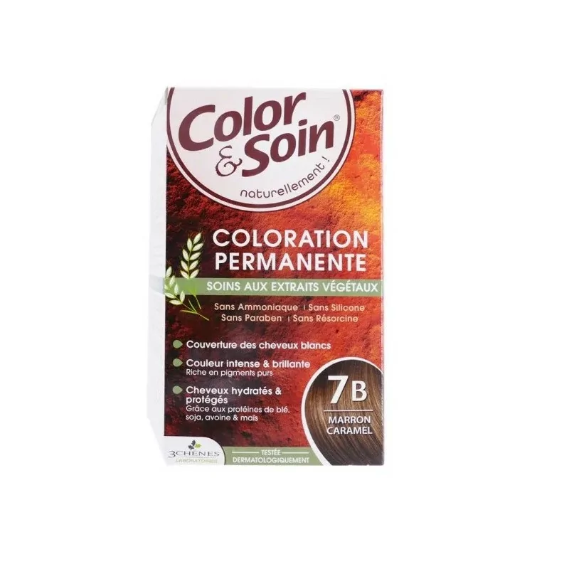 3 Chênes Color&Soin Coloration Permanente 7B Blond Marron Caramel - Univers Pharmacie