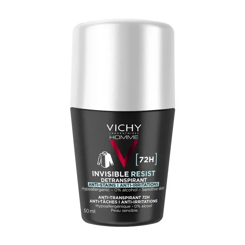 Vichy Homme Invisible Resist Détranspirant 72H 50ml - Univers Pharmacie