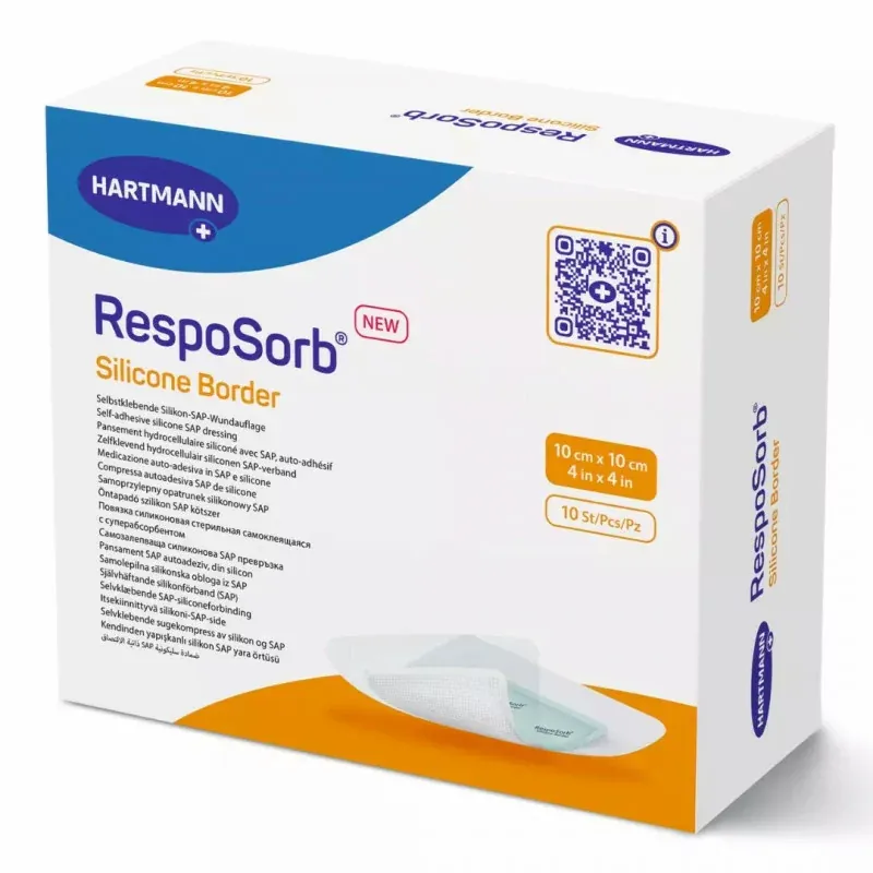 RespoSorb Silicone Border 10X10cm 10 pièces - Univers Pharmacie