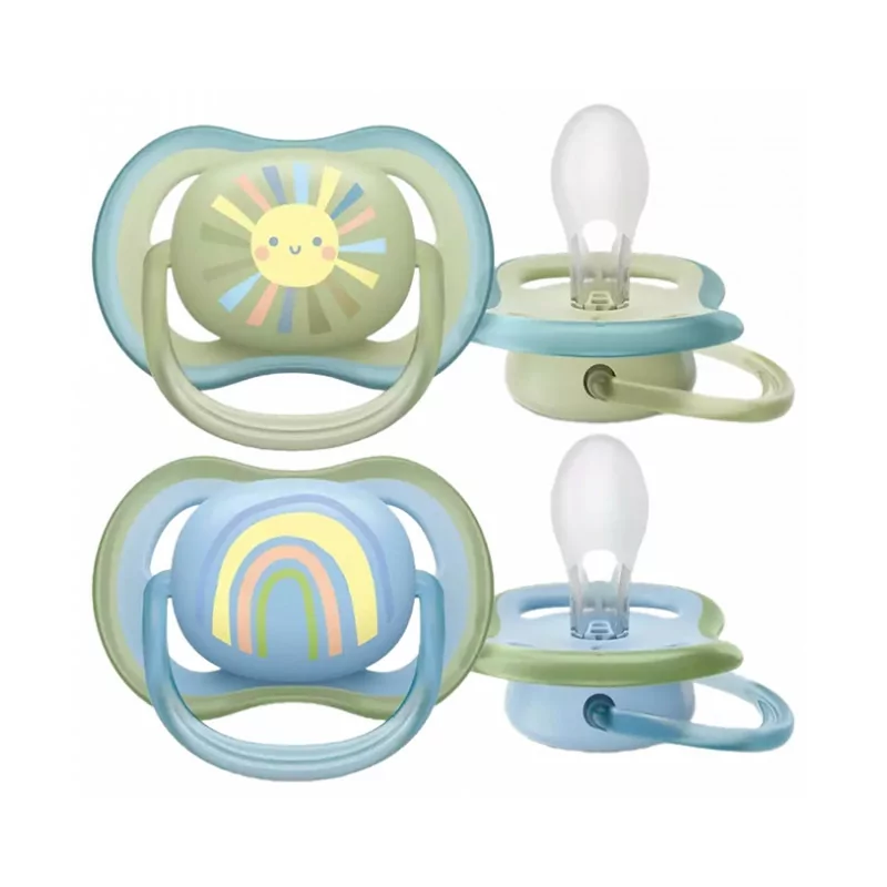 Philips Avent Ultra Air Sucette 0-6m Soleil & Arc-en-ciel X2 - Univers Pharmacie