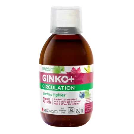 Ginko+ Circulation Jambes Légères Triple Action 250ml - Univers Pharmacie