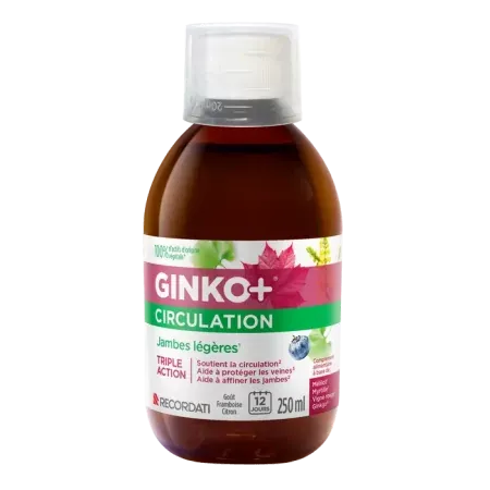 Ginko+ Circulation Jambes Légères Triple Action 250ml - Univers Pharmacie