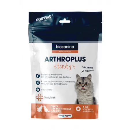 Biocanina Articulations Arthroplus Tasty Bouchées Appétentes pour Chats et Très Petits Chiens X30 - Univers Pharmacie