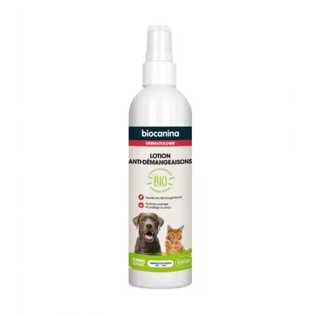 Biocanina Lotion Anti-Démangeaisons Bio Chien et Chat 240ml - Univers Pharmacie