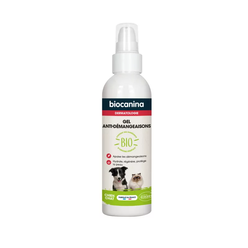 Biocanina Gel Anti-Démangeaisons Bio Chien et Chat 125ml - Univers Pharmacie