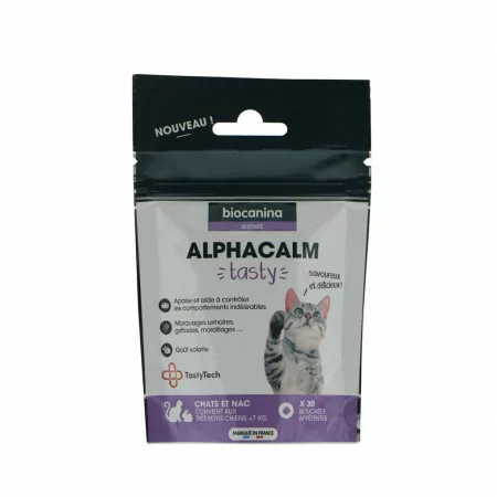 Biocanina Alphacalm Tasty Chats et Nac 30 bouchées - Univers Pharmacie