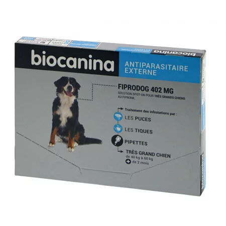 Biocanina Fiprodog 402mg Très Grands Chiens 40-60kg 3X4,02ml