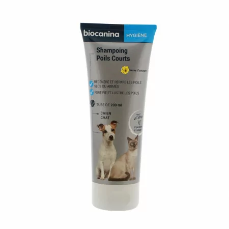 Biocanina Hygiène Shampoing Poils Courts Chien et Chat 200ml