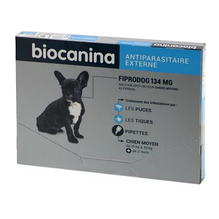 Biocanina Fiprodog 134mg Chiens Moyens 3X1,34ml