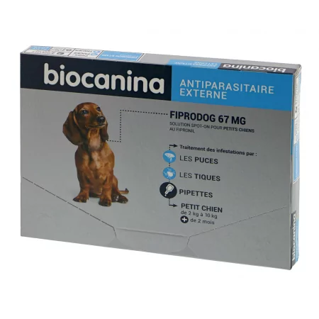 Biocanina Fiprodog 67mg Spot On Petit Chien 2-10kg X3