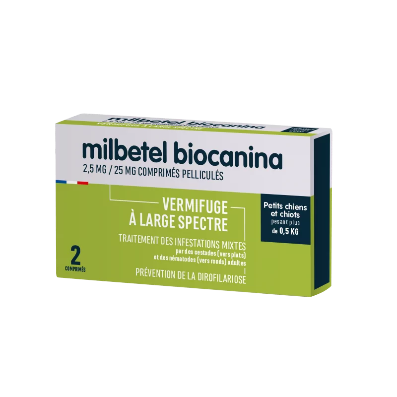 Milbetel Biocanina Vermifuge Chiot 2 comprimés