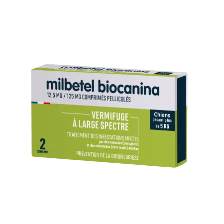 Milbetel Biocanina Vermifuge Chien 2 comprimés