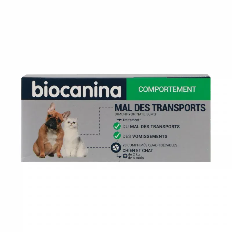 Biocanina Mal des Transports 20 comprimés