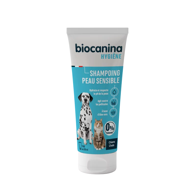 Biocanina Shampoing Peau Sensible Chiens et Chats 200ml - Univers Pharmacie