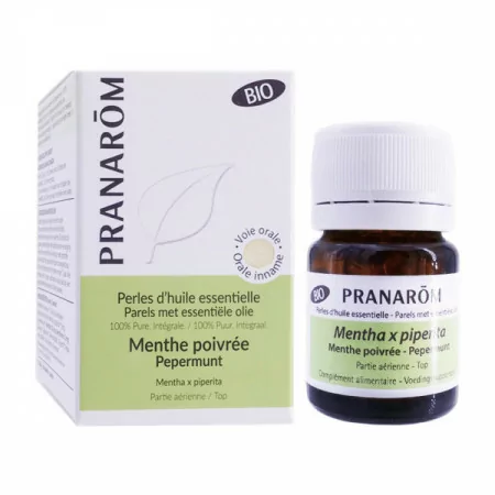 Pranarôm Perles d'Huile Essentielle Menthe Poivrée Bio X60 - Univers Pharmacie