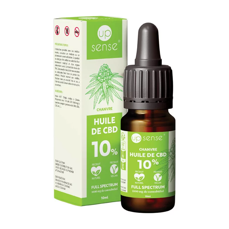 Up Sense Huile de CBD 10% 10ml - Univers Pharmacie