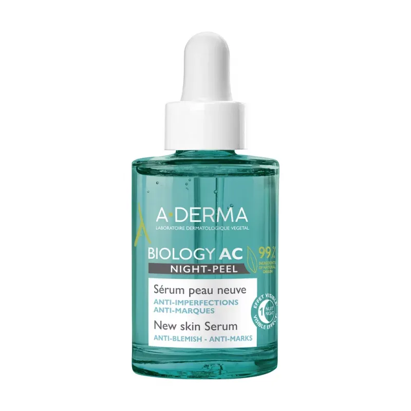 A-Derma Biology AC Night-peel Sérum Peau Neuve 30ml - Univers Pharmacie