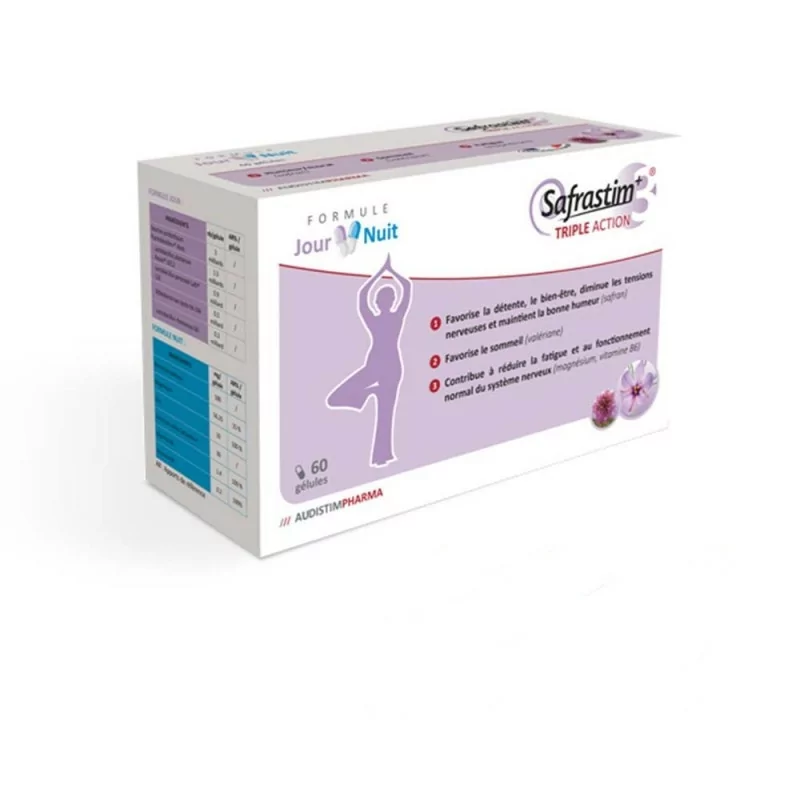 Safrastim+ Triple Action 60 gélules - Univers Pharmacie