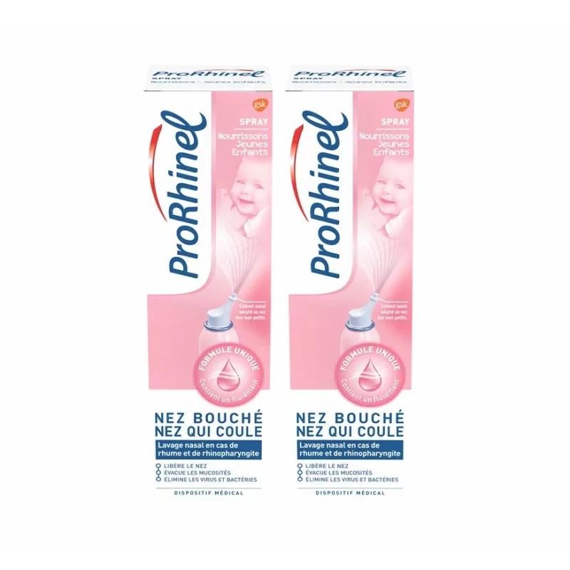 ProRhinel Spray Nourrissons/Jeunes Enfants 2X100ml - Univers Pharmacie