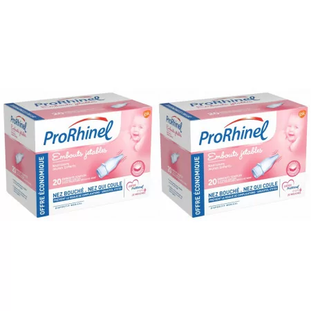 ProRhinel Embouts Jetables Souples 2X20 - Univers Pharmacie