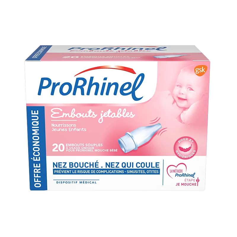 ProRhinel Embouts Jetables Souples X20 - Univers Pharmacie