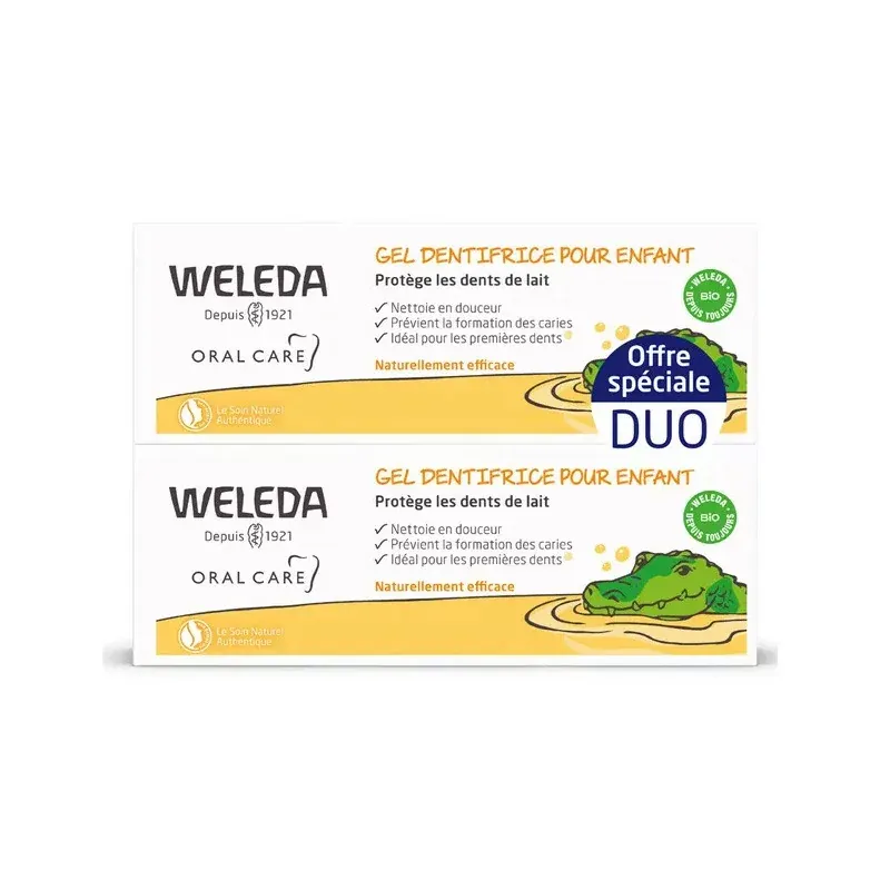 Weleda Gel Dentifrice pour Enfant 2X50ml - Univers Pharmacie