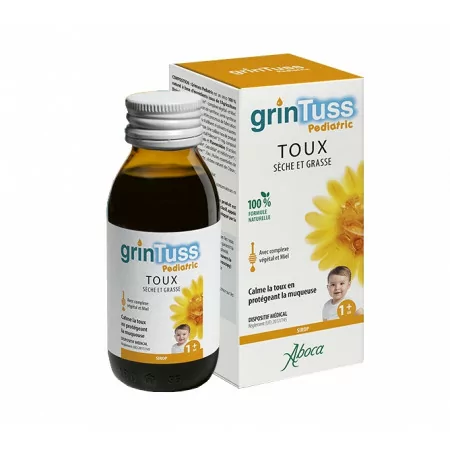 Aboca GrinTuss Pediatric Toux Sèche et Grasse Sirop 180g - Univers Pharmacie