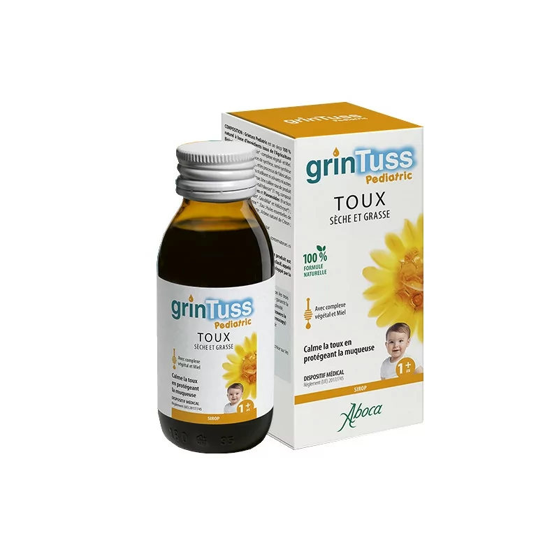 Aboca GrinTuss Pediatric Toux Sèche et Grasse Sirop 180g - Univers Pharmacie