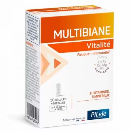 PiLeJe Multibiane Vitalité 30 gélules - Univers Pharmacie