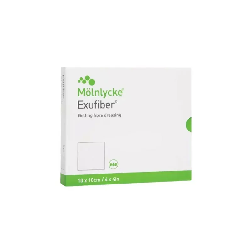 Mölnlycke Exufiber Pansement 10X10cm 16 pièces - Univers Pharmacie