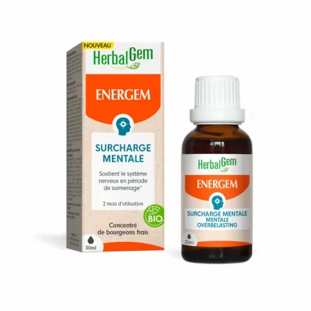 HerbalGem Energem Surchage Mentale Bio 30ml - Univers Pharmacie