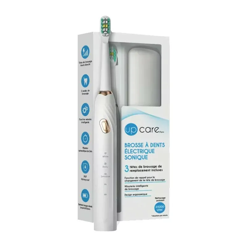 Up Care Brosse à Dents Electrique Sonique + 3 têtes de brossage - Univers Pharmacie