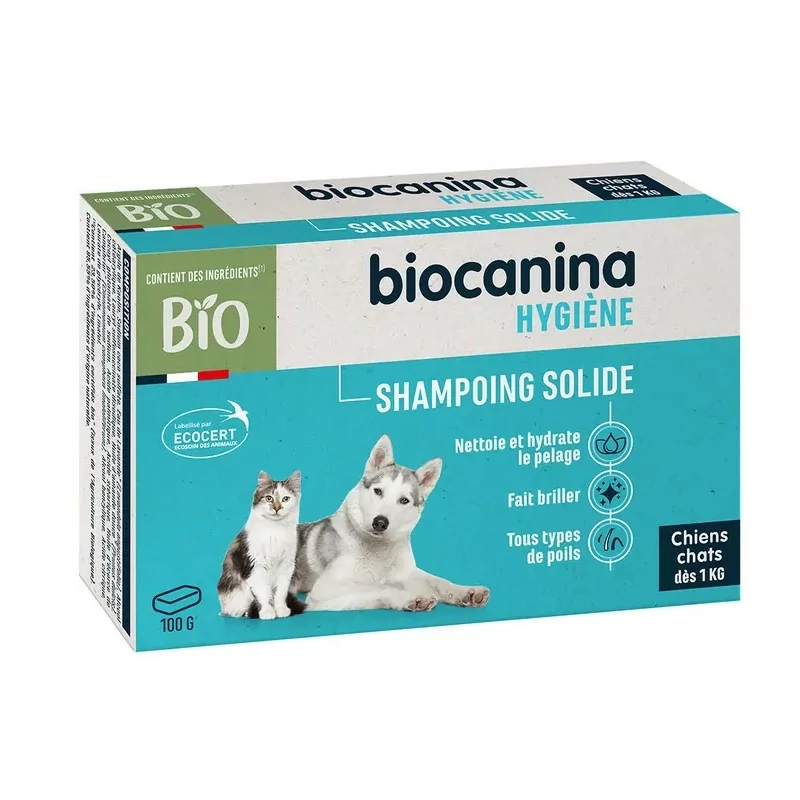 Biocanina Shampooing Solide Bio Chien et Chats dès 1kg 100g - Univers Pharmacie