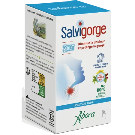 Aboca Salvigorge 2 Act Spray sans alcool 30ml - Univers Pharmacie