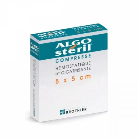 Algostéril Compresse Hémostatique et Cicatrisante 5X5cm 10 pièces - Univers Pharmacie