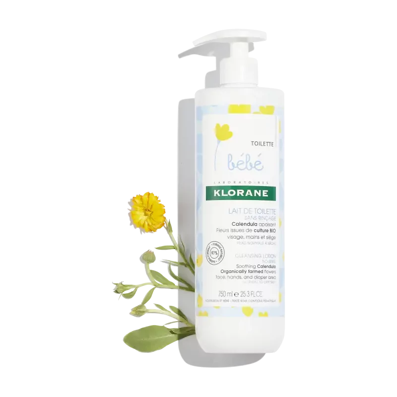 Klorane Bébé Lait de Toilette Sans Rinçage 750ml