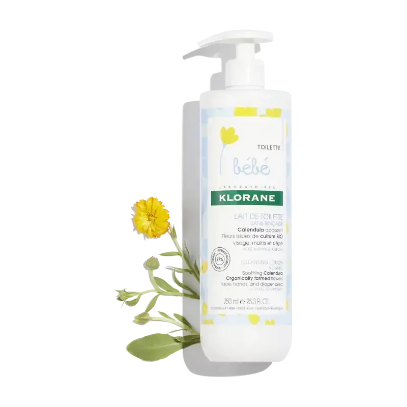 Klorane Bébé Lait de Toilette Sans Rinçage 750ml