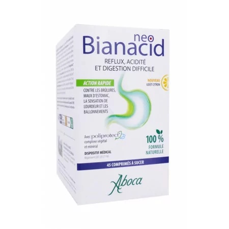 Aboca NeoBianacid Citron 45 comprimés à sucer - Univers Pharmacie