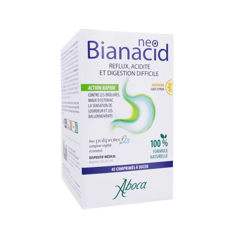 Aboca NeoBianacid Citron 45 comprimés à sucer - Univers Pharmacie