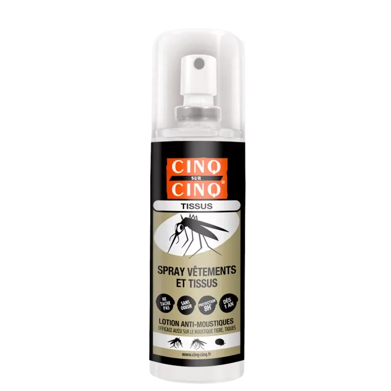 Cinq sur Cinq Spray Vêtements et Tissus 100ml - Univers Pharmacie