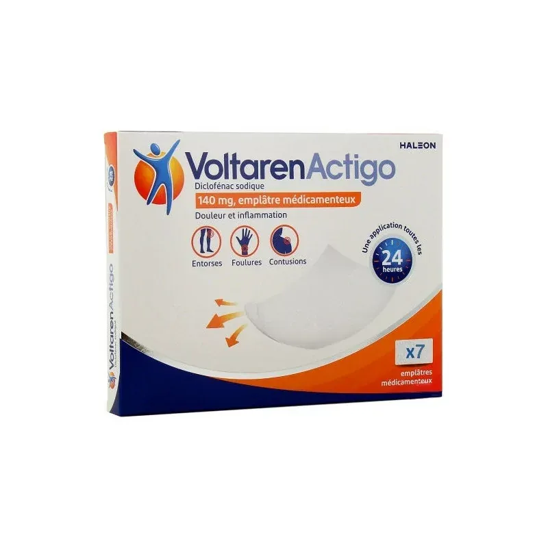 VoltarenActigo 140mg Emplâtres Médicamenteux X7 - Univers Pharmacie VoltarenActigo 140mg Emplâtres Médicamenteux X7 - Univers Pharmacie