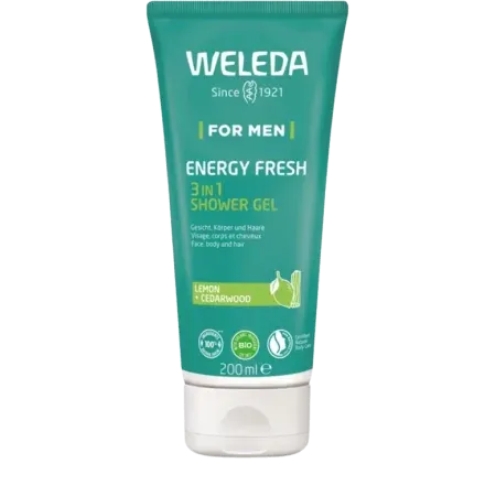 Weleda For Men Energy Fresh 3-en-1 Gel Douche Bio 200ml - Univers Pharmacie
