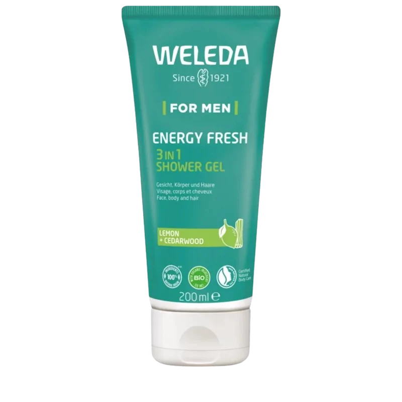 Weleda For Men Energy Fresh 3-en-1 Gel Douche Bio 200ml - Univers Pharmacie